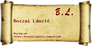 Bozzai László névjegykártya