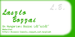 laszlo bozzai business card